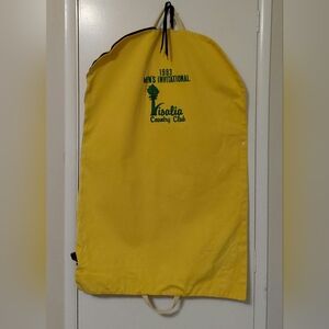 Rare Visalia Country Club Garmet Bag 1983 Men's Invitational Bright Yellow